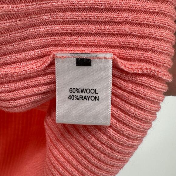 St John Tank Top Womens M Pink Wool Blend Ribbed Knit Classiccore Quiet Luxury - Picture 6 of 8